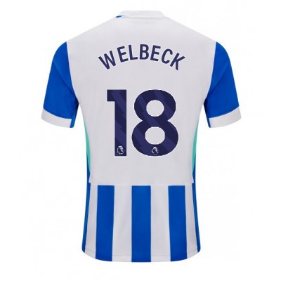 Moški Nogometni dresi Brighton Danny Welbeck #18 Domači 2025-26 Kratek Rokav Moški Nogometni dresi Brighton Danny Welbeck #18 Domači 2025-26 Kratek Rokav